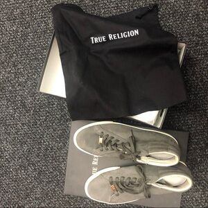 True Religion Charcoal Athletic Sneakers